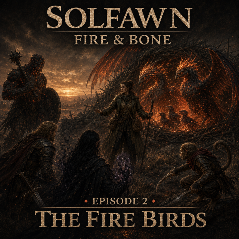 Solfawn: Fire & Bone — Chapter II illustration, The Fire Birds