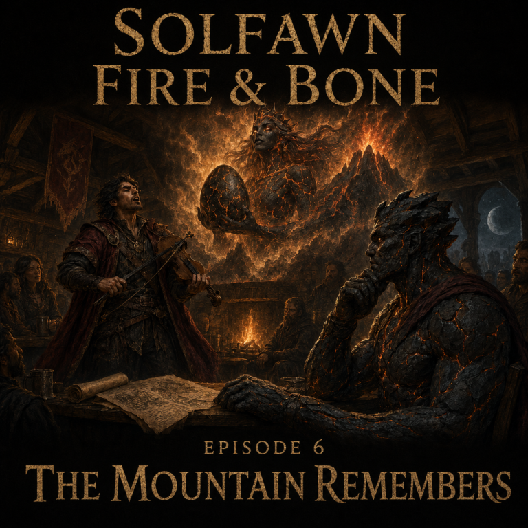 Solfawn: Fire & Bone — Chapter VI illustration, The Mountain Remembers