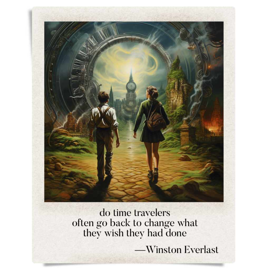 do time travelers / often go back to change what / they wish they had done — haiga by Winston Everlast