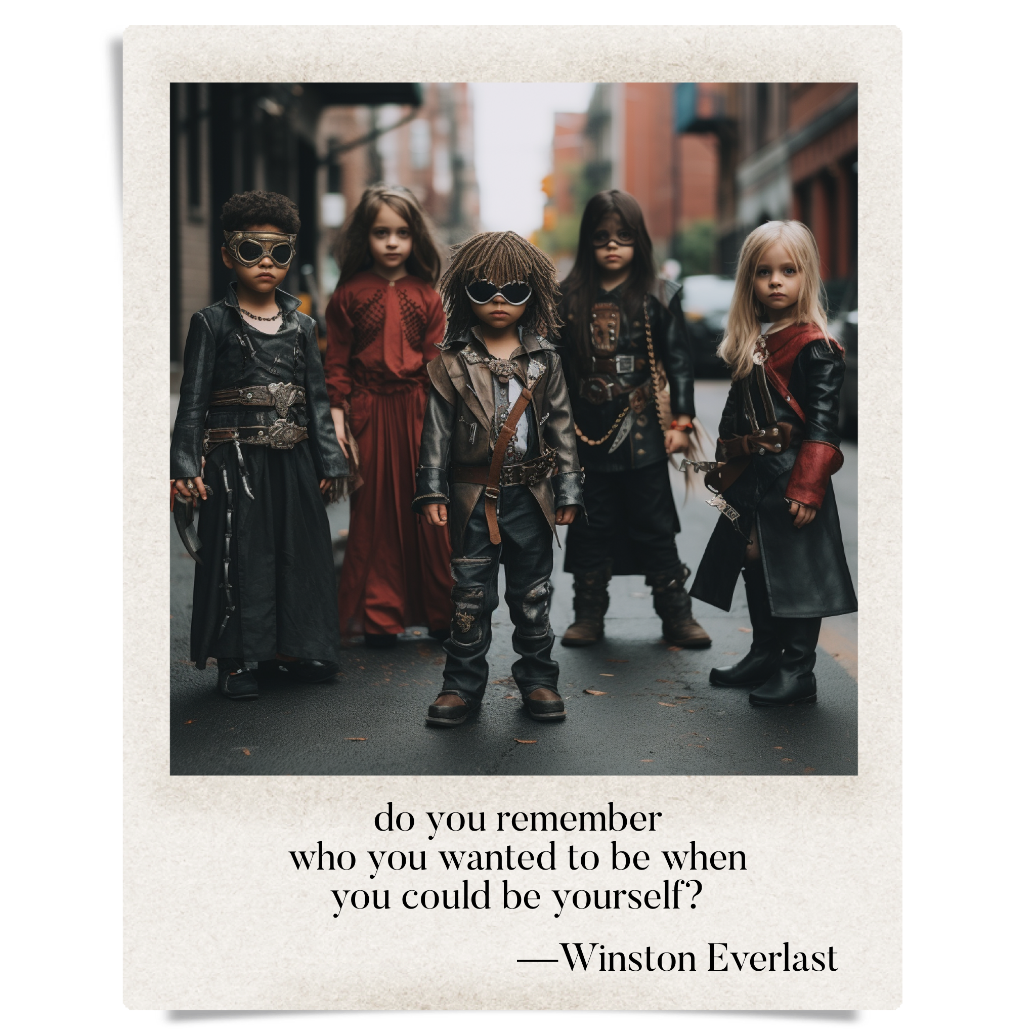 do you remember / who you wanted to be when / you could be yourself? — haiga by Winston Everlast