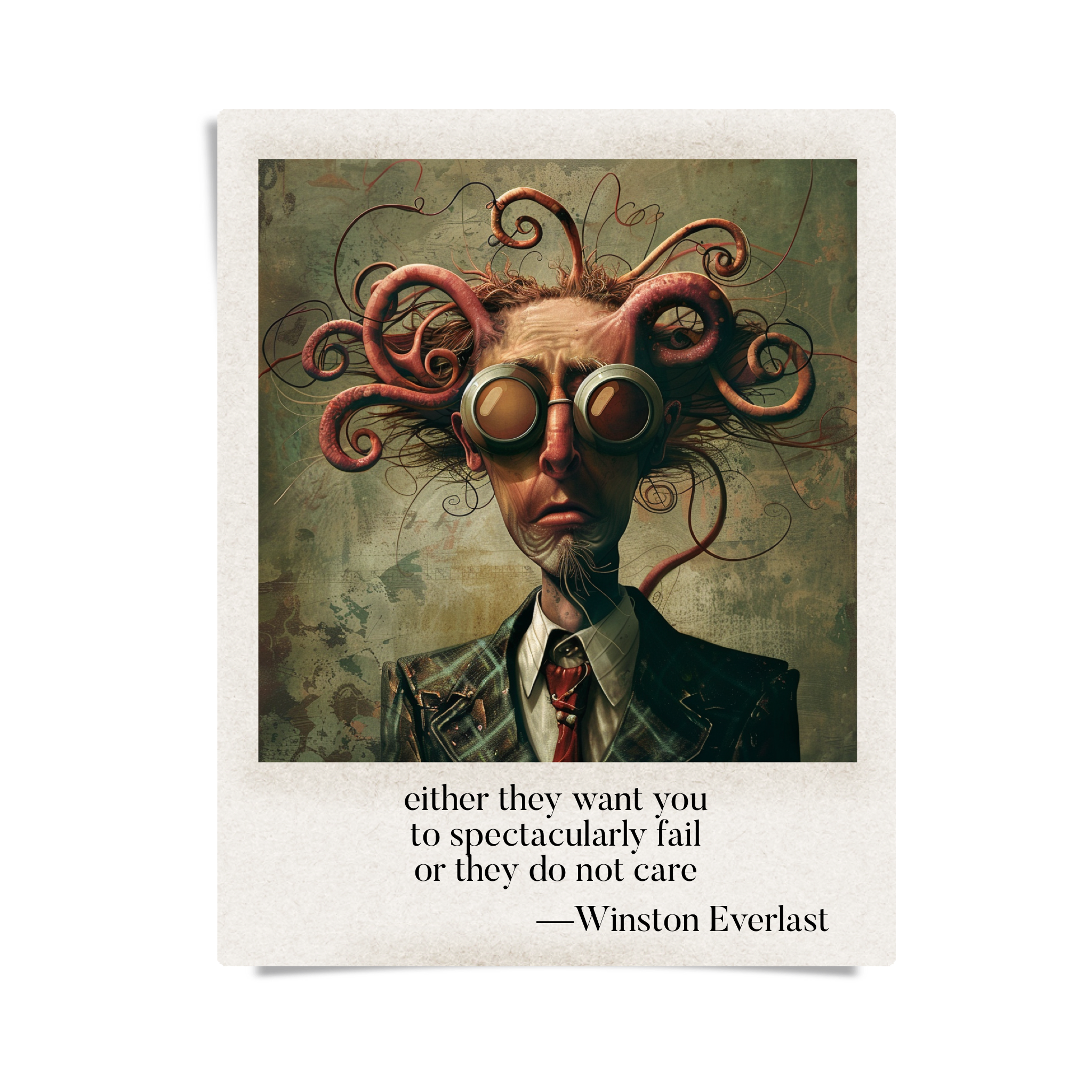 Either they want you / to spectacularly fail / or they do not care — haiga by Winston Everlast