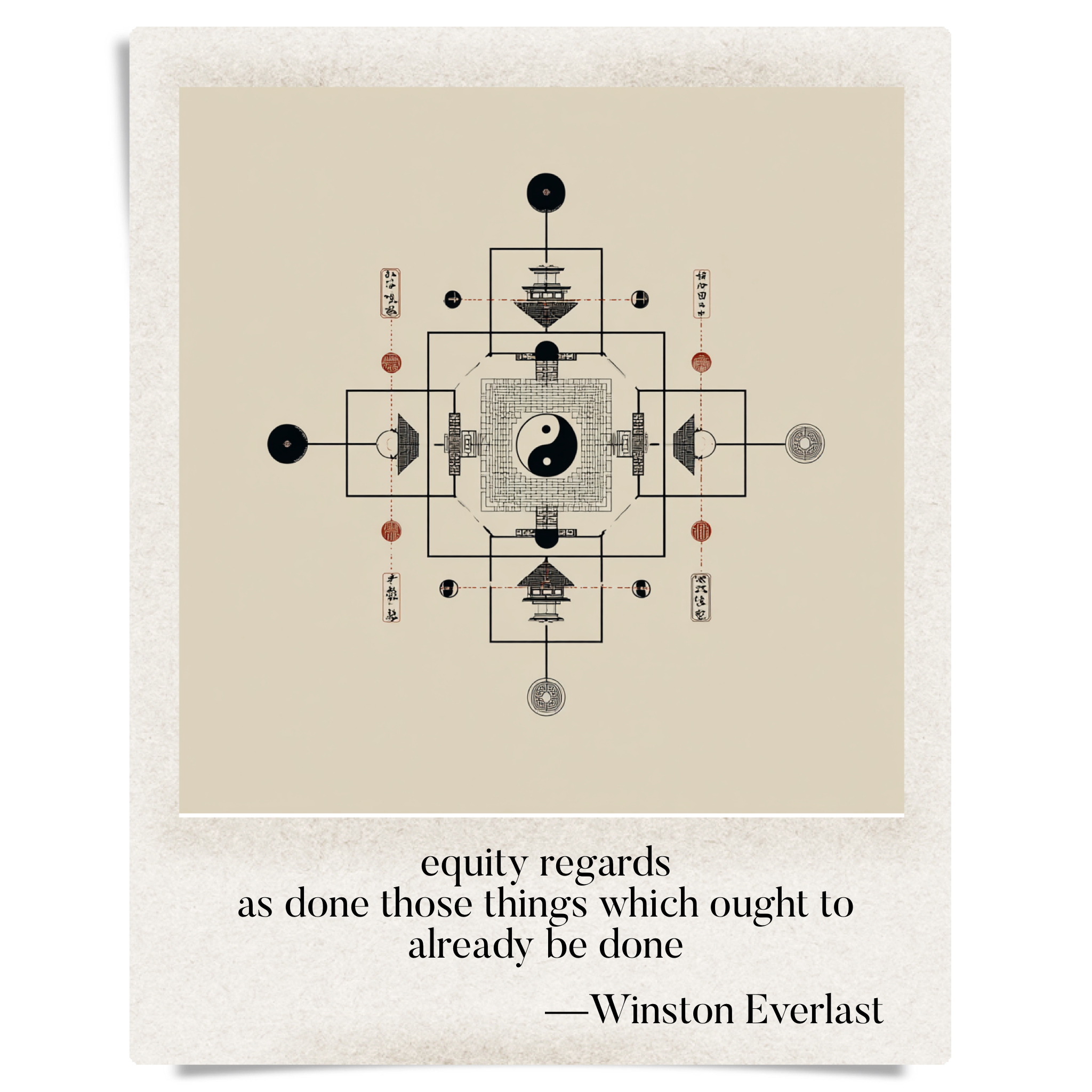 equity regards / as done those things which ought to / already be done — haiga by Winston Everlast