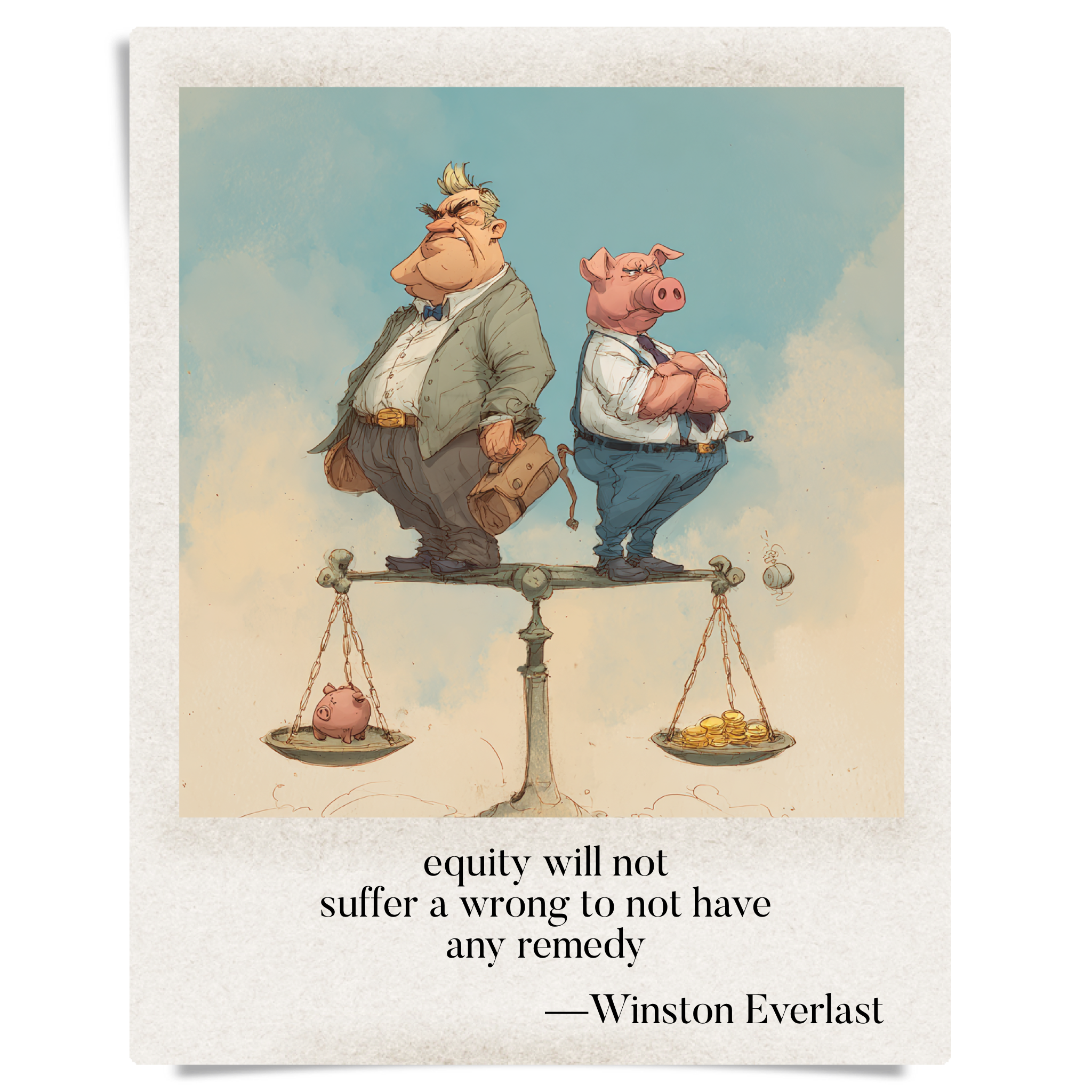 equity will not / suffer a wrong to not have / any remedy — haiga by Winston Everlast