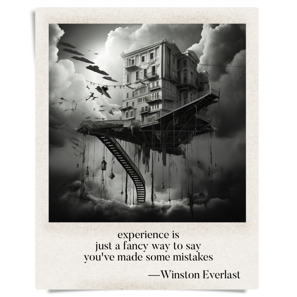 experience is / just a fancy way to say / you've made some mistakes — haiga by Winston Everlast