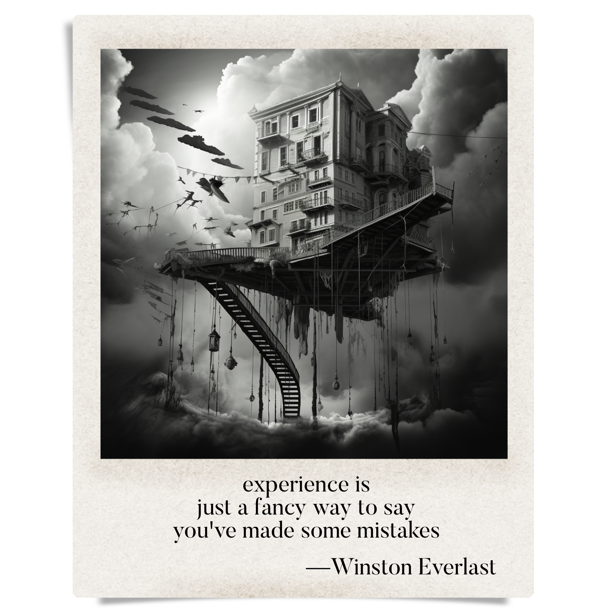 experience is / just a fancy way to say / you've made some mistakes — haiga by Winston Everlast