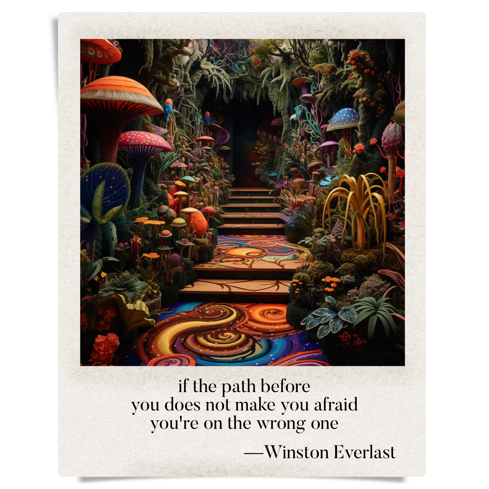if the path before / you does not make you afraid / you're on the wrong one — haiga by Winston Everlast
