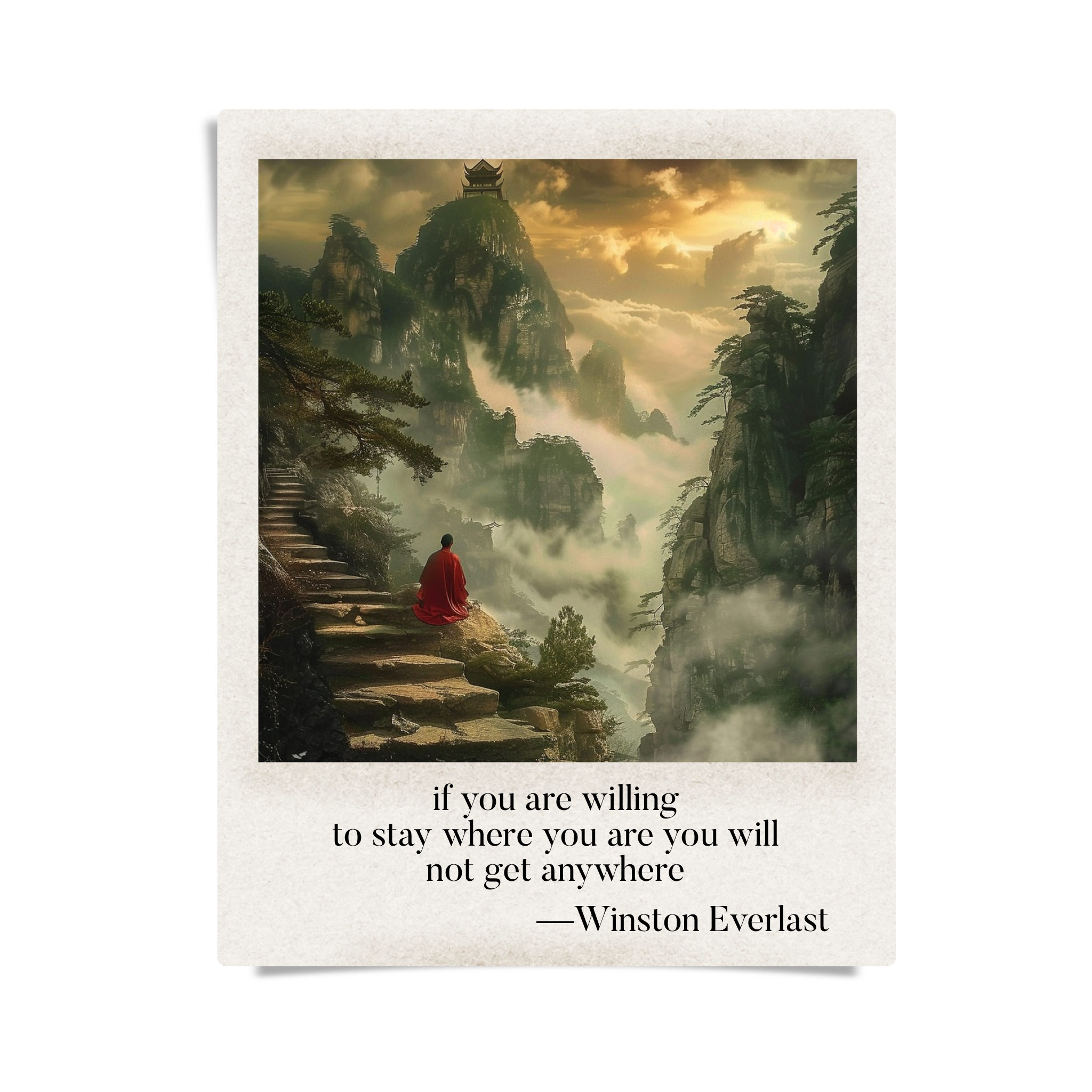if you are willing / to stay where you are you will / not get anywhere — haiga by Winston Everlast