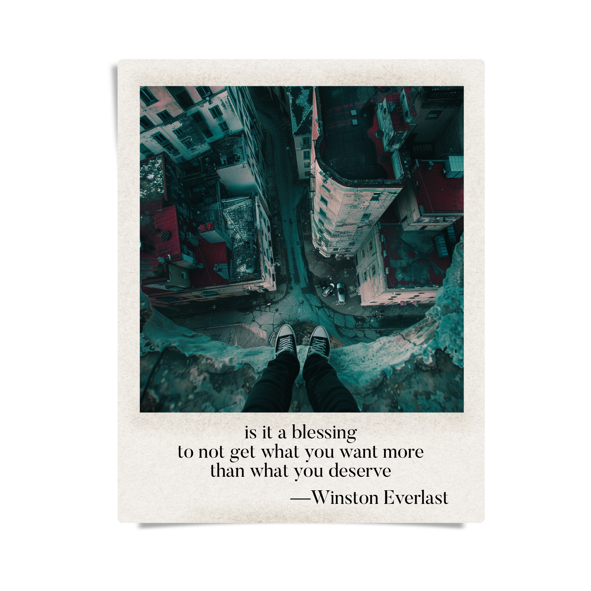 is it a blessing / to not get what you want more / than what you deserve — haiga by Winston Everlast