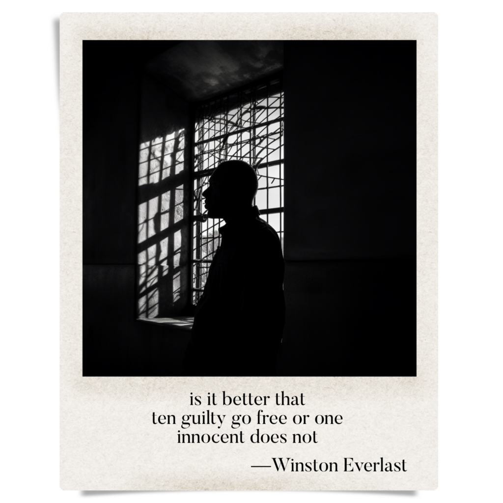 is it better that / ten guilty go free or one / innocent does not — haiga by Winston Everlast