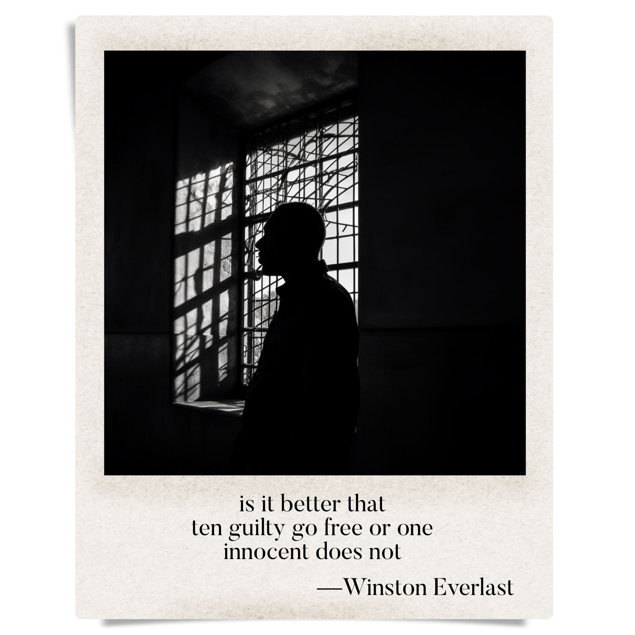 is it better that / ten guilty go free or one / innocent does not — haiga by Winston Everlast