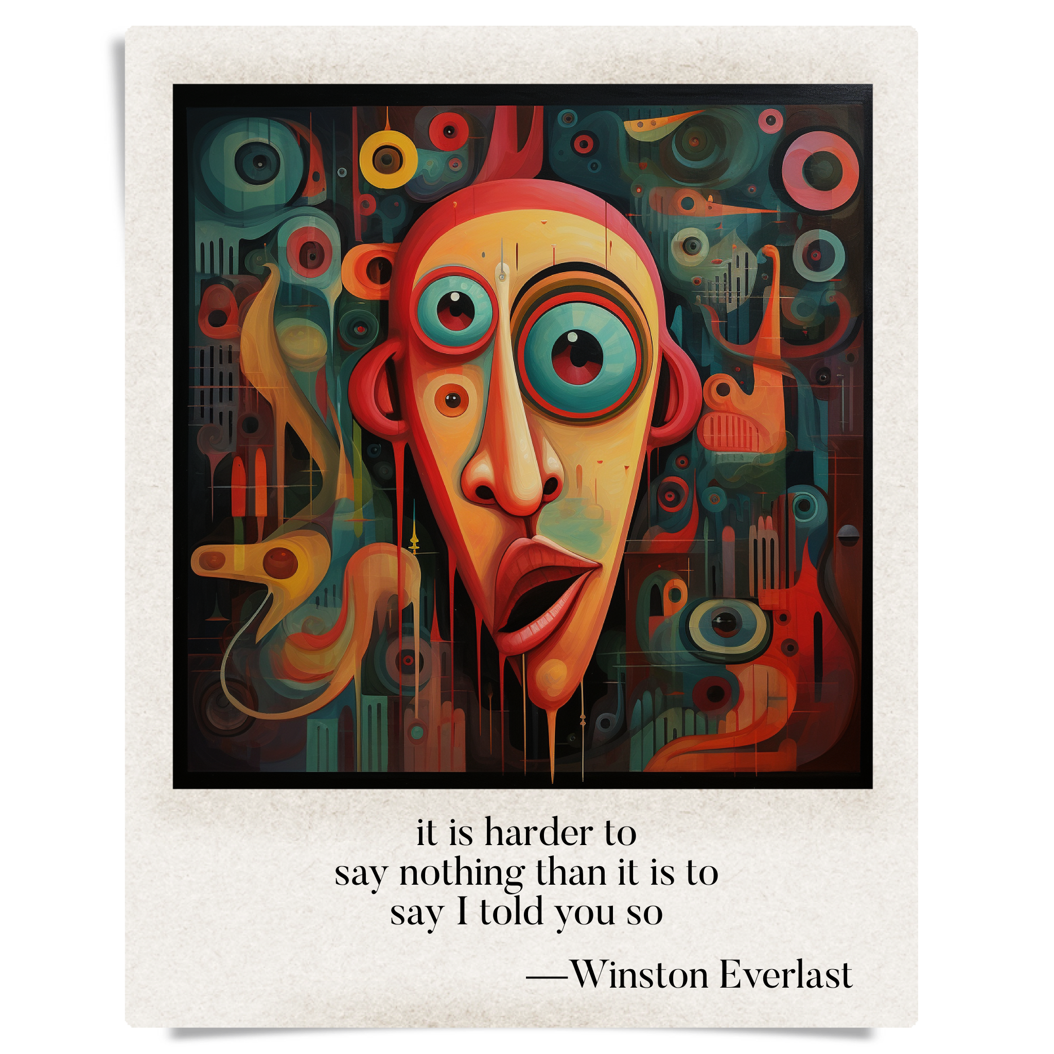 it is harder to / say nothing than it is to / say I told you so — haiga by Winston Everlast