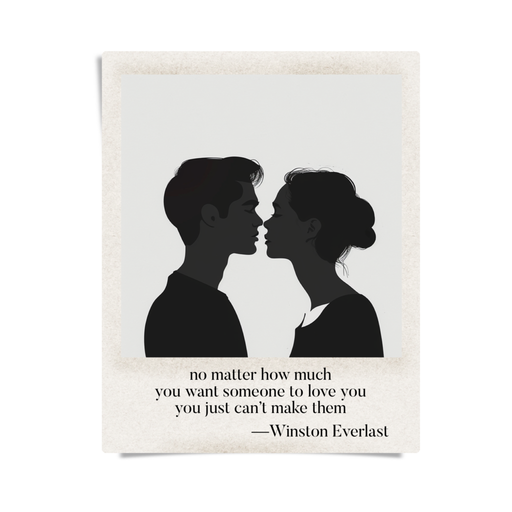 no matter how much / you want someone to love you / you just can’t make them — haiga by Winston Everlast