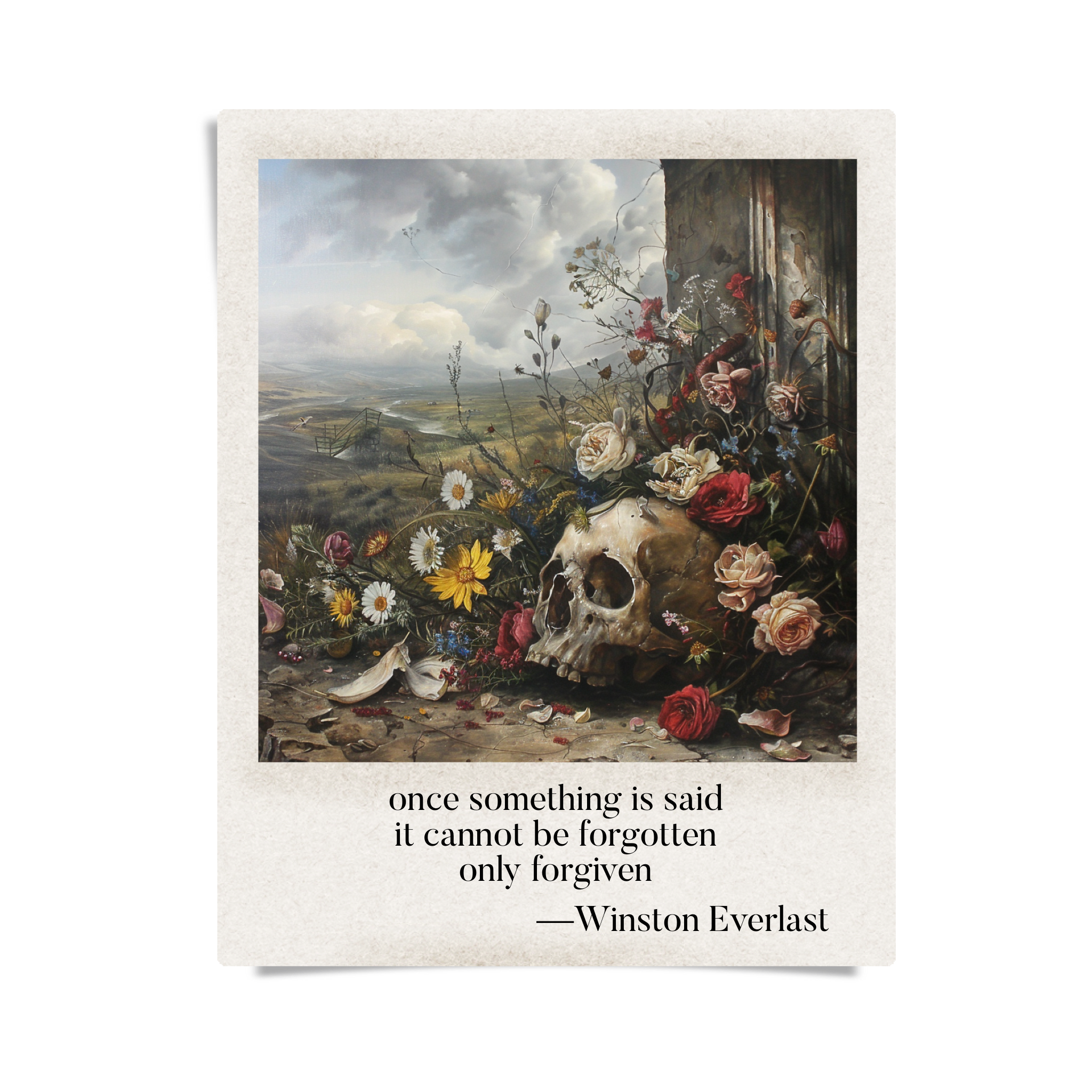 once something is said / it cannot be forgotten / only forgiven — haiga by Winston Everlast