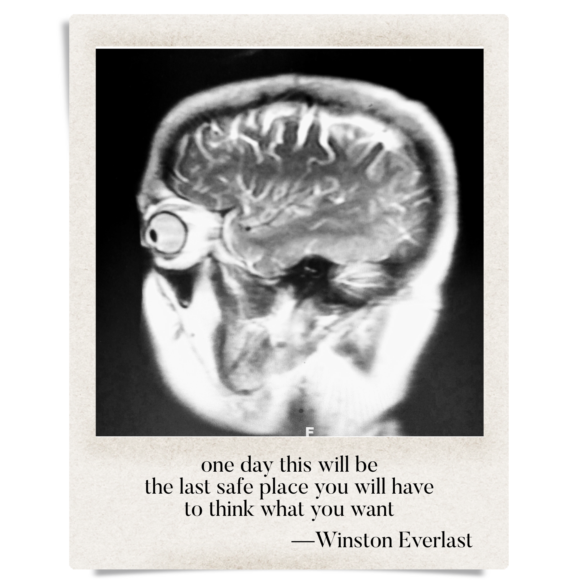 one day this will be / the last safe place you will have / to think what you want — haiga by Winston Everlast