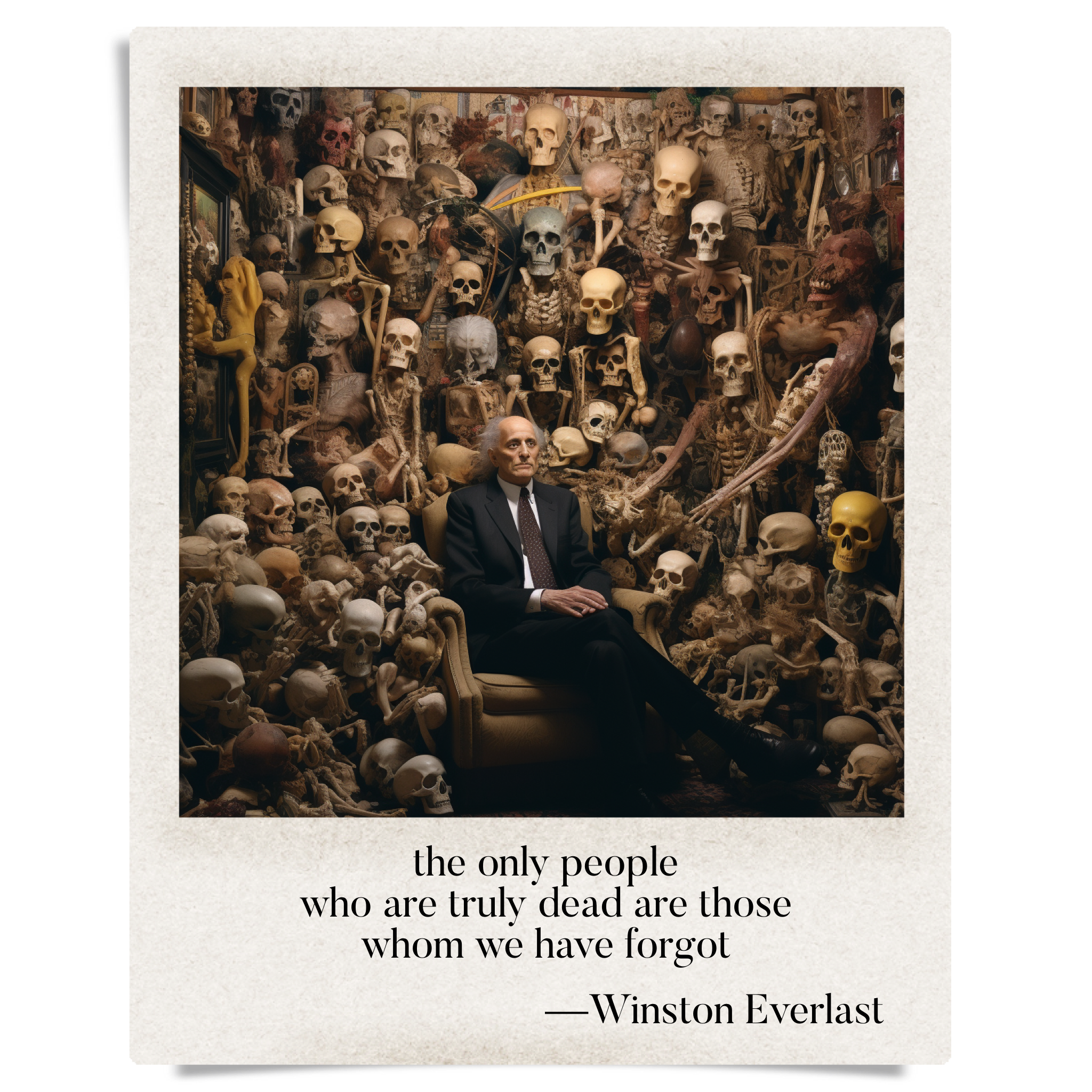 the only people / who are truly dead are those / whom we have forgot — haiga by Winston Everlast