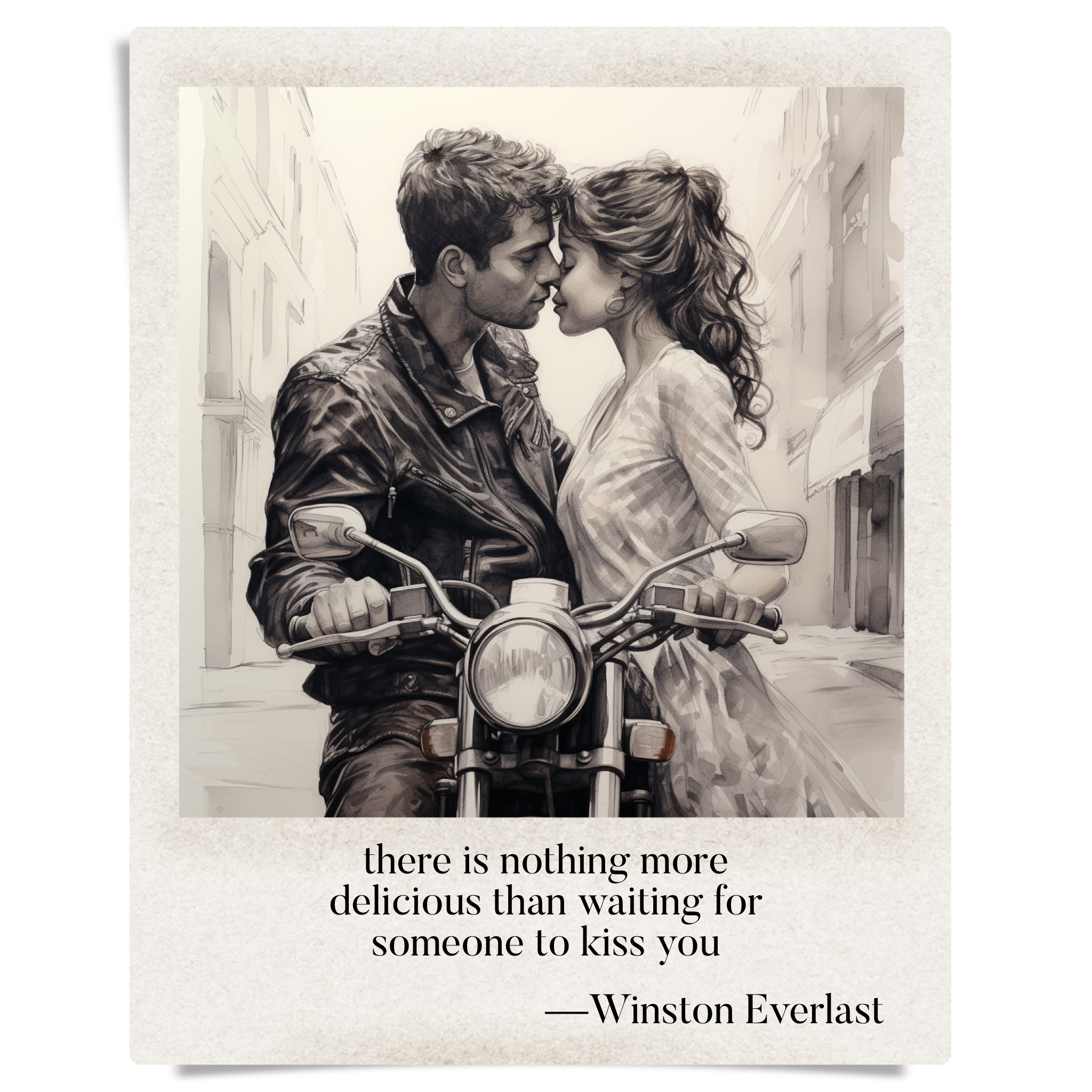 there is nothing more / delicious than waiting for / someone to kiss you — haiga by Winston Everlast