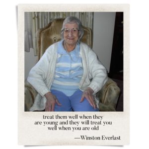 treat them well when they / are young and they will treat you / well when you are old