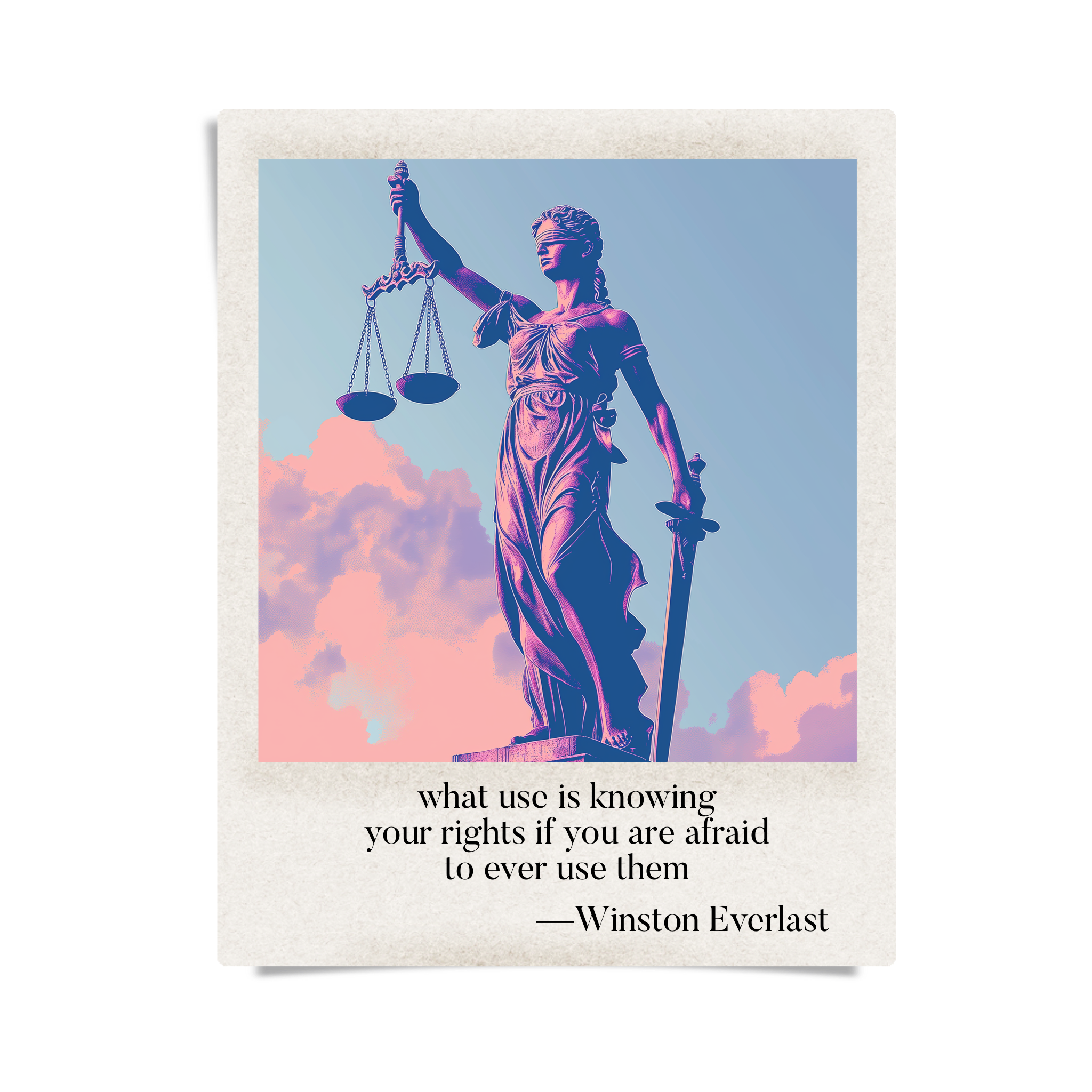 what use is knowing / your rights if you are afraid / to ever use them — haiga by Winston Everlast