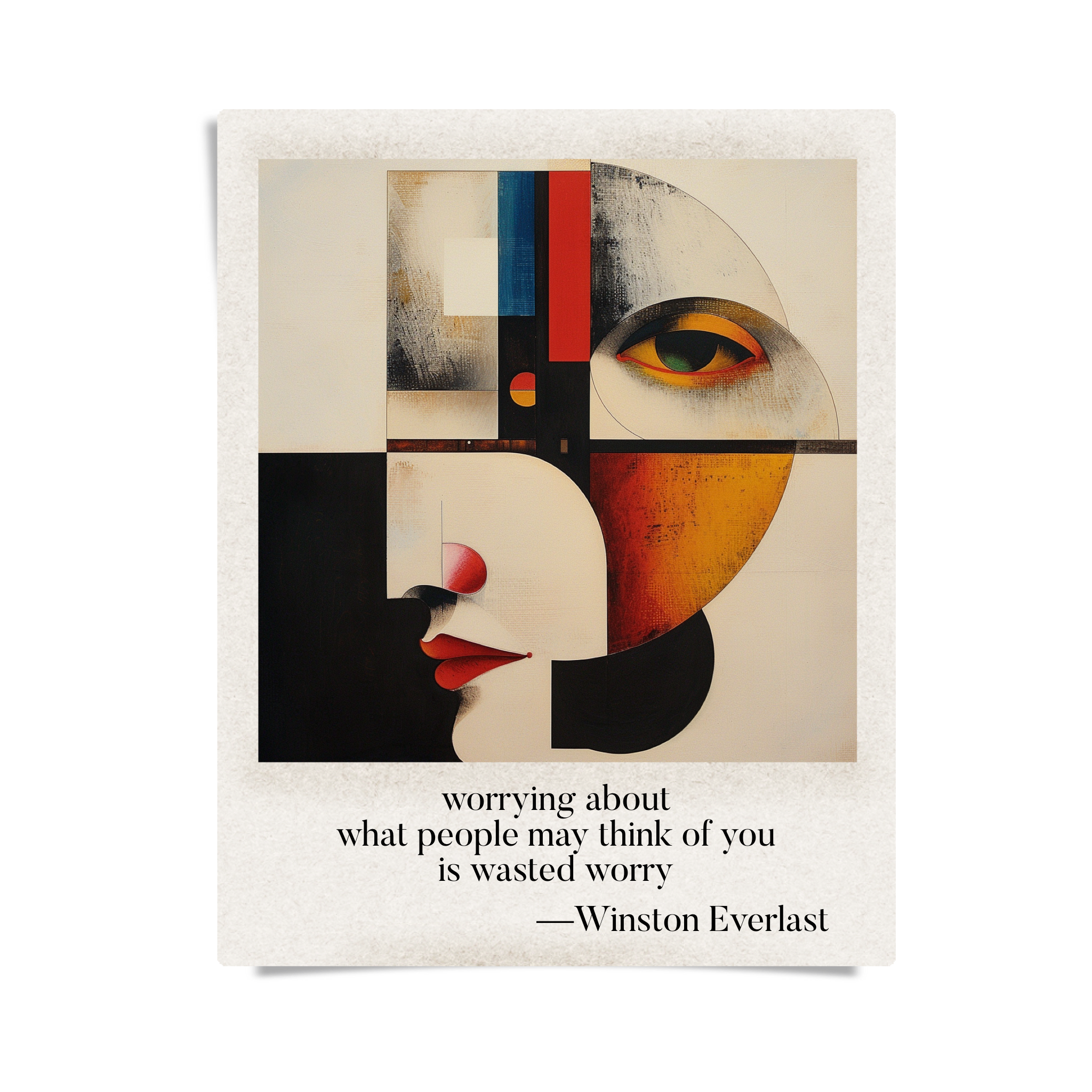 worrying about / what people may think of you / is wasted worry — haiga by Winston Everlast