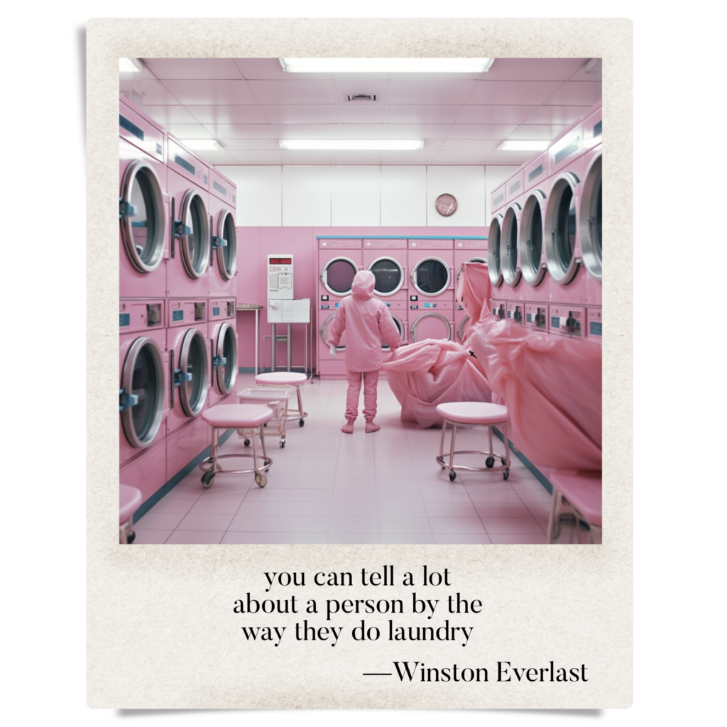 you can tell a lot / about a person by the / way they do laundry — haiga by Winston Everlast