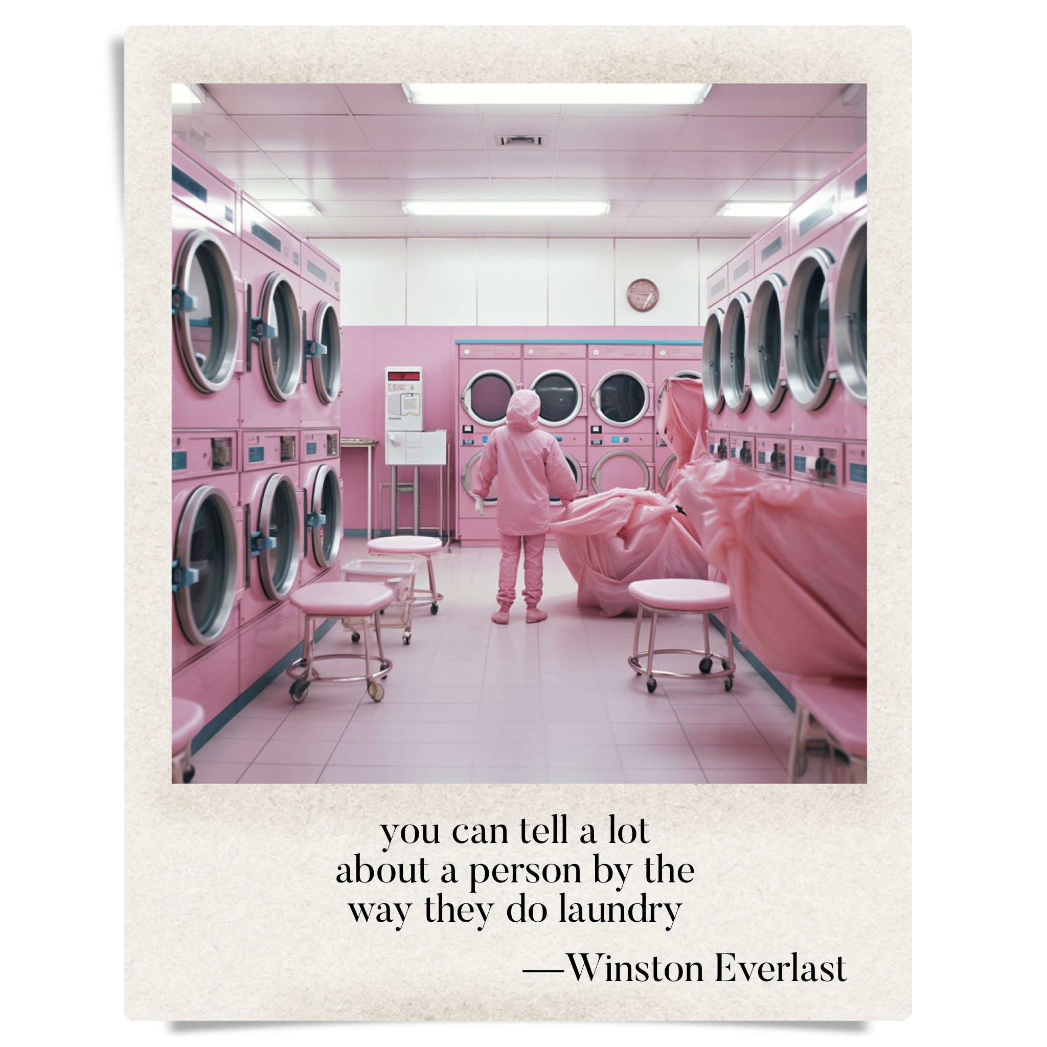 you can tell a lot / about a person by the / way they do laundry — haiga by Winston Everlast