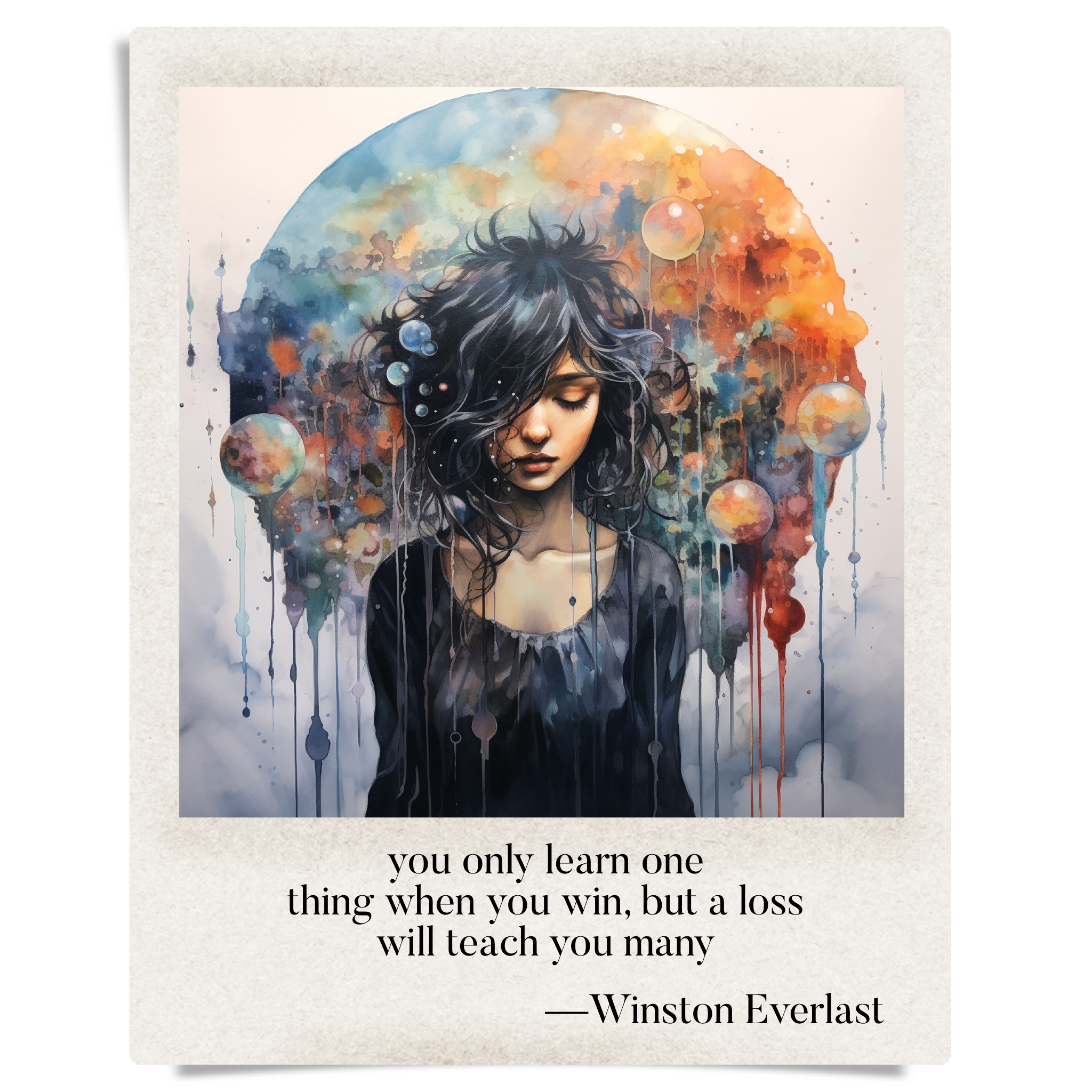 you only learn one / thing when you win, but a loss / will teach you many — haiga by Winston Everlast