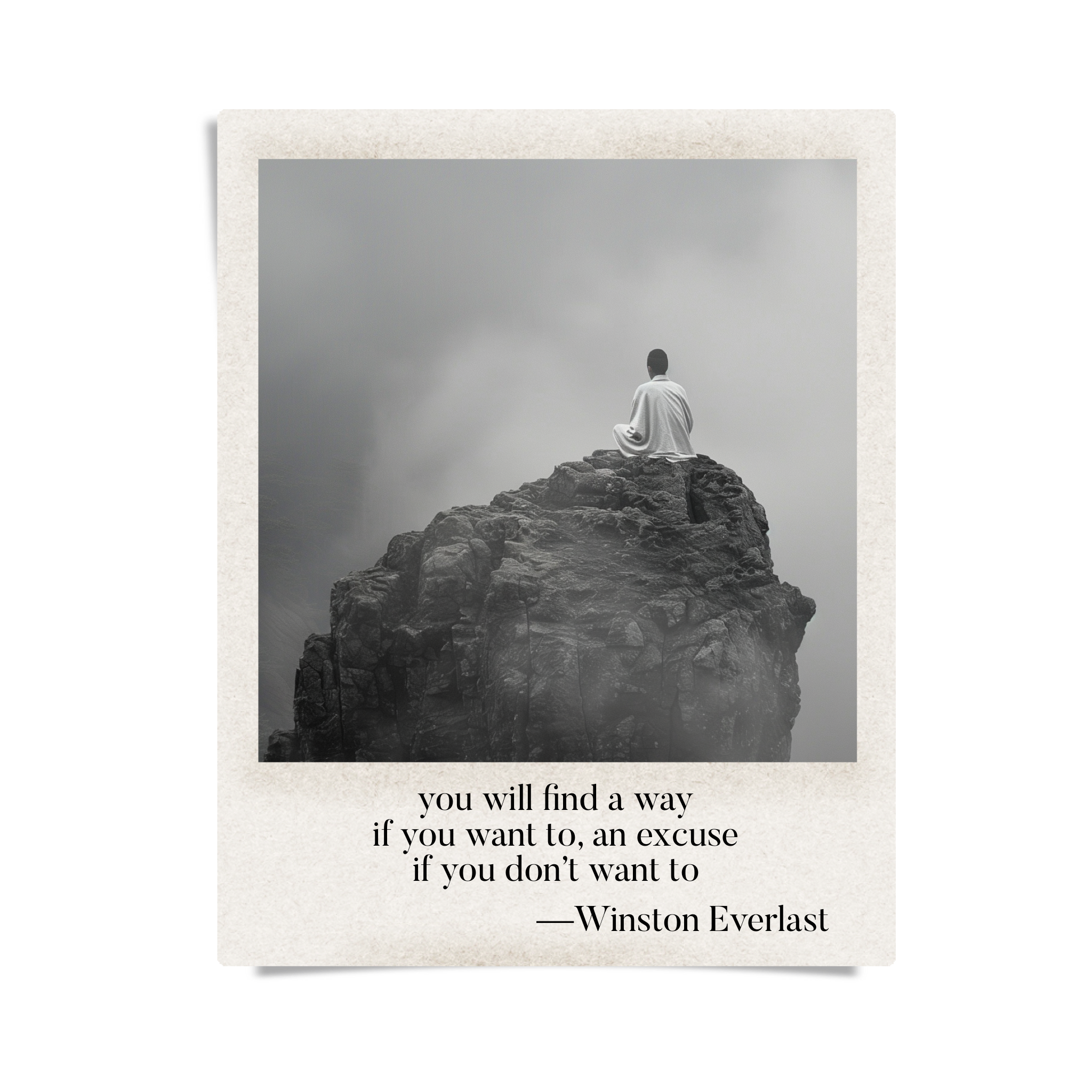 you will find a way / if you want to, an excuse / if you don’t want to — haiga by Winston Everlast