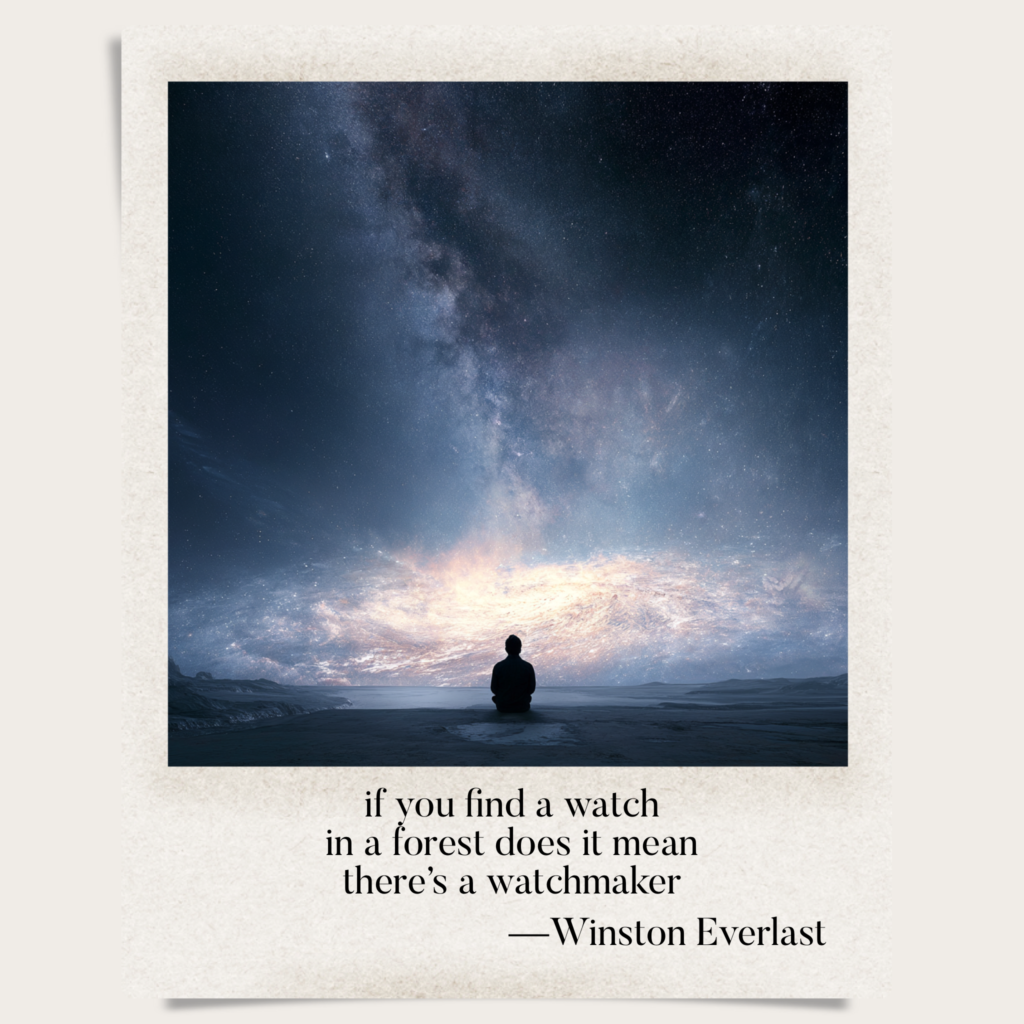 if you find a watch / in a forest does it mean / there's a watchmaker — haiga by Winston Everlast