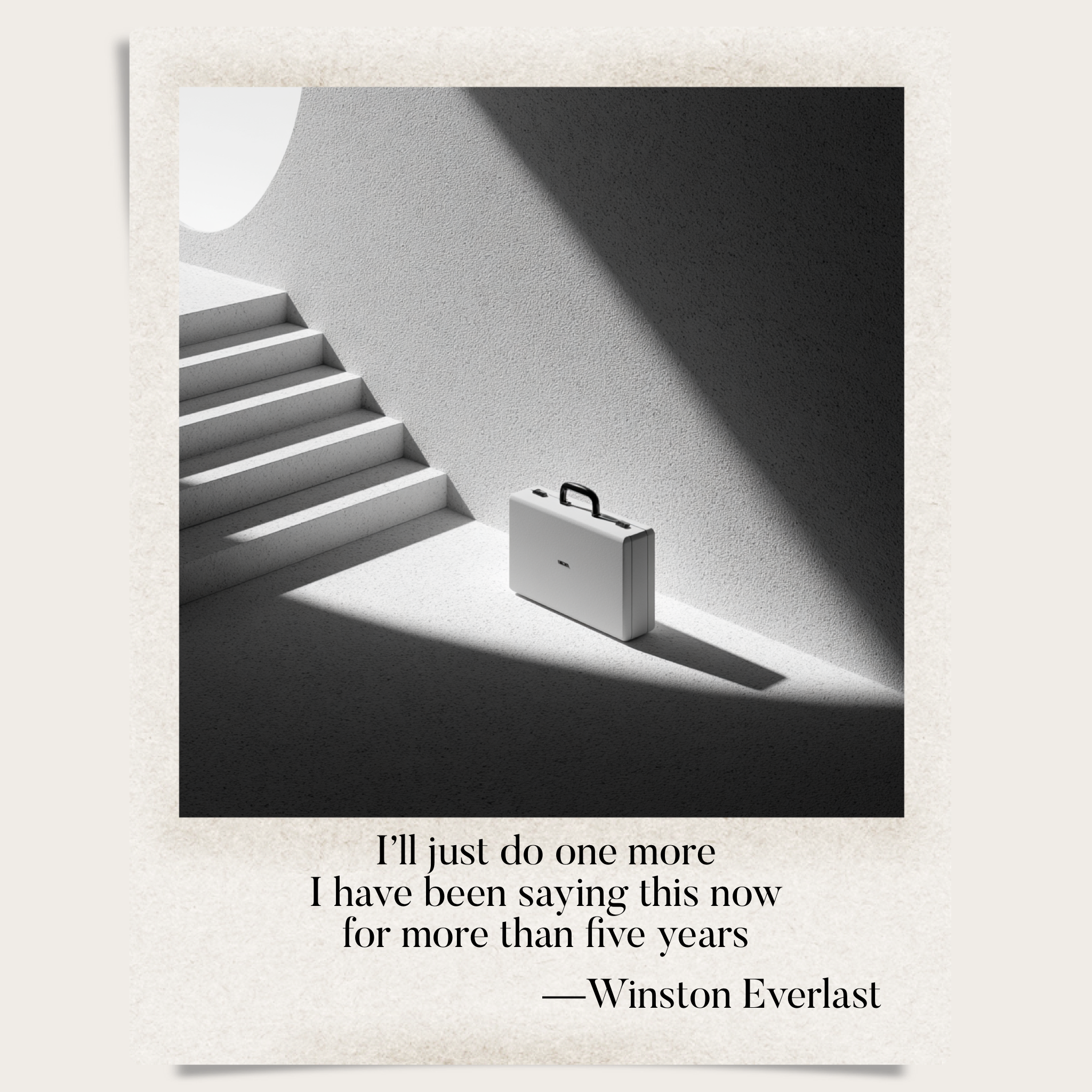 I'll just do one more / I have been saying this now / for more than five years — haiga by Winston Everlast