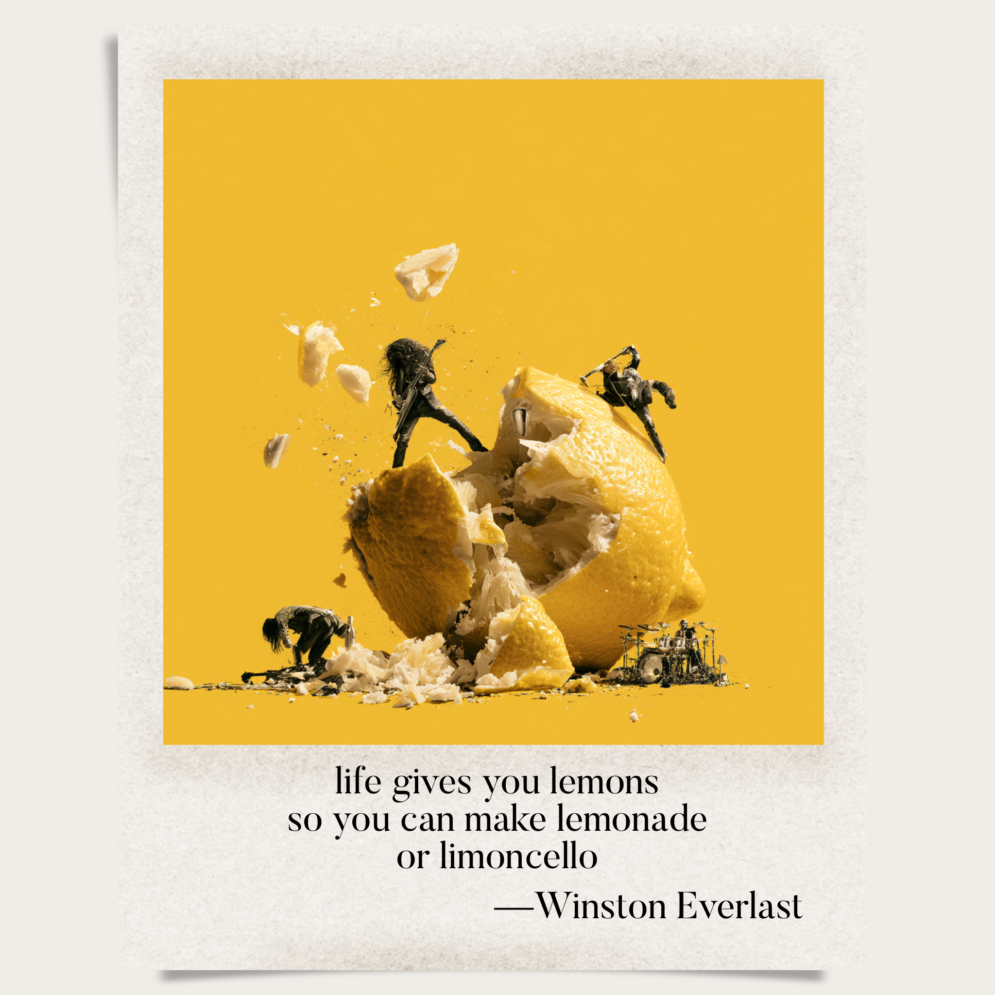 life gives you lemons / so you can make lemonade / or limoncello — haiga by Winston Everlast