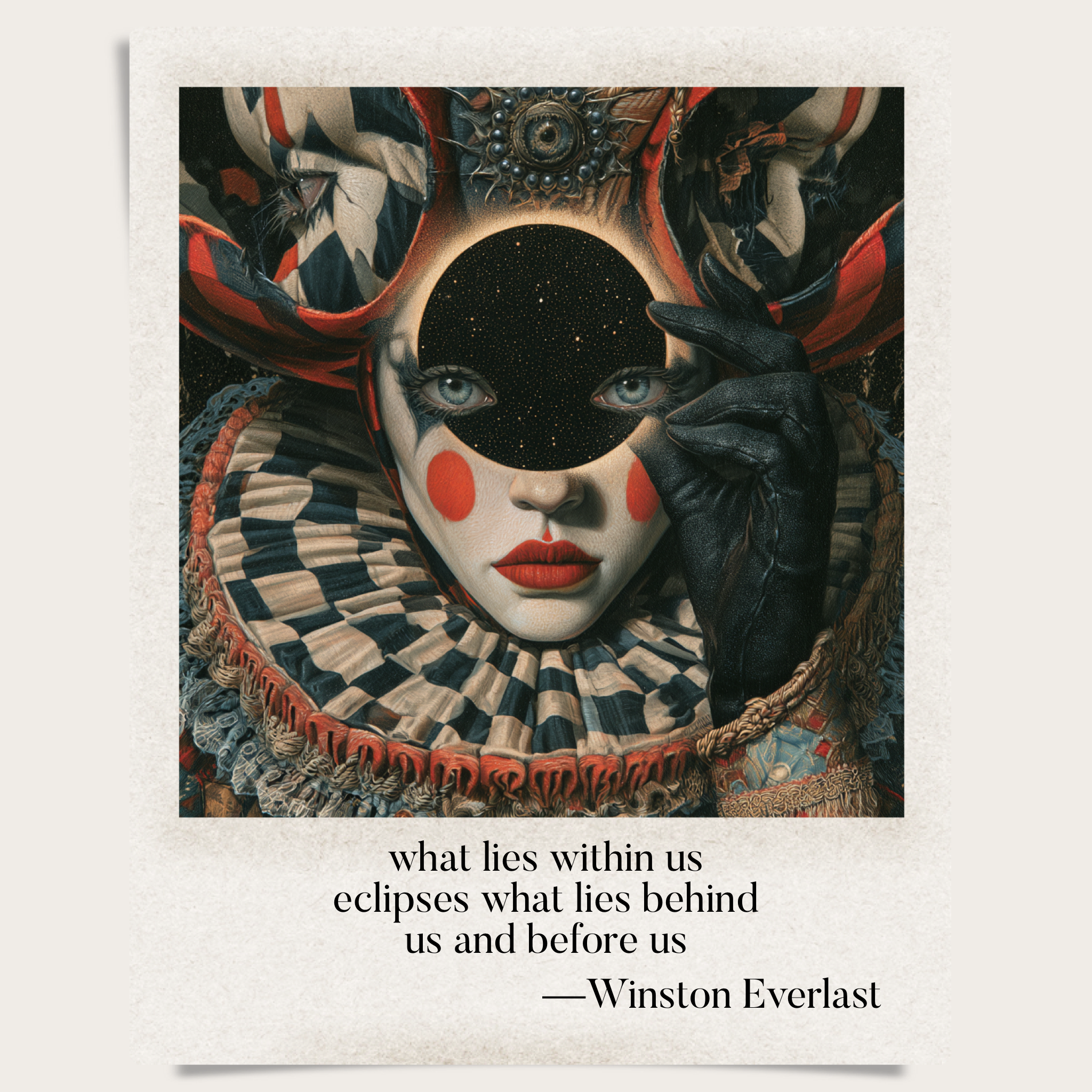 what lies within us / eclipses what lies behind / us and before us — haiga by Winston Everlast