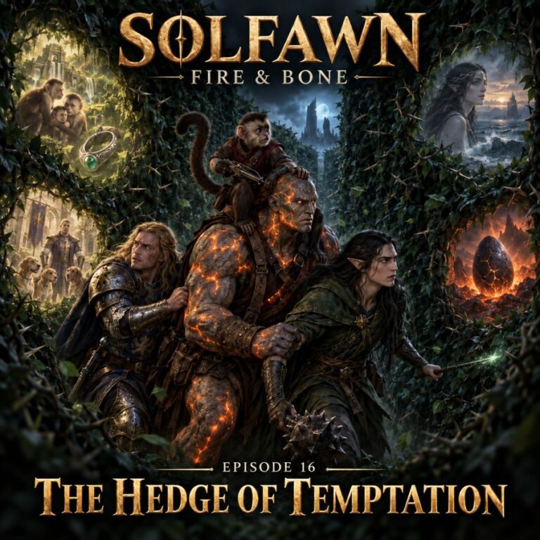 Solfawn: Fire & Bone — Chapter XVI illustration, The Hedge of Temptation