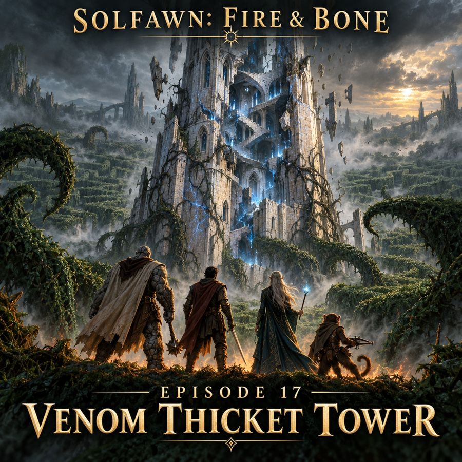 Solfawn: Fire & Bone — Chapter XVII illustration, Venom Thicket Tower
